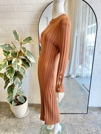 Ena Pelly 'Harley' Kit Dress in Chocolate - Size 12
