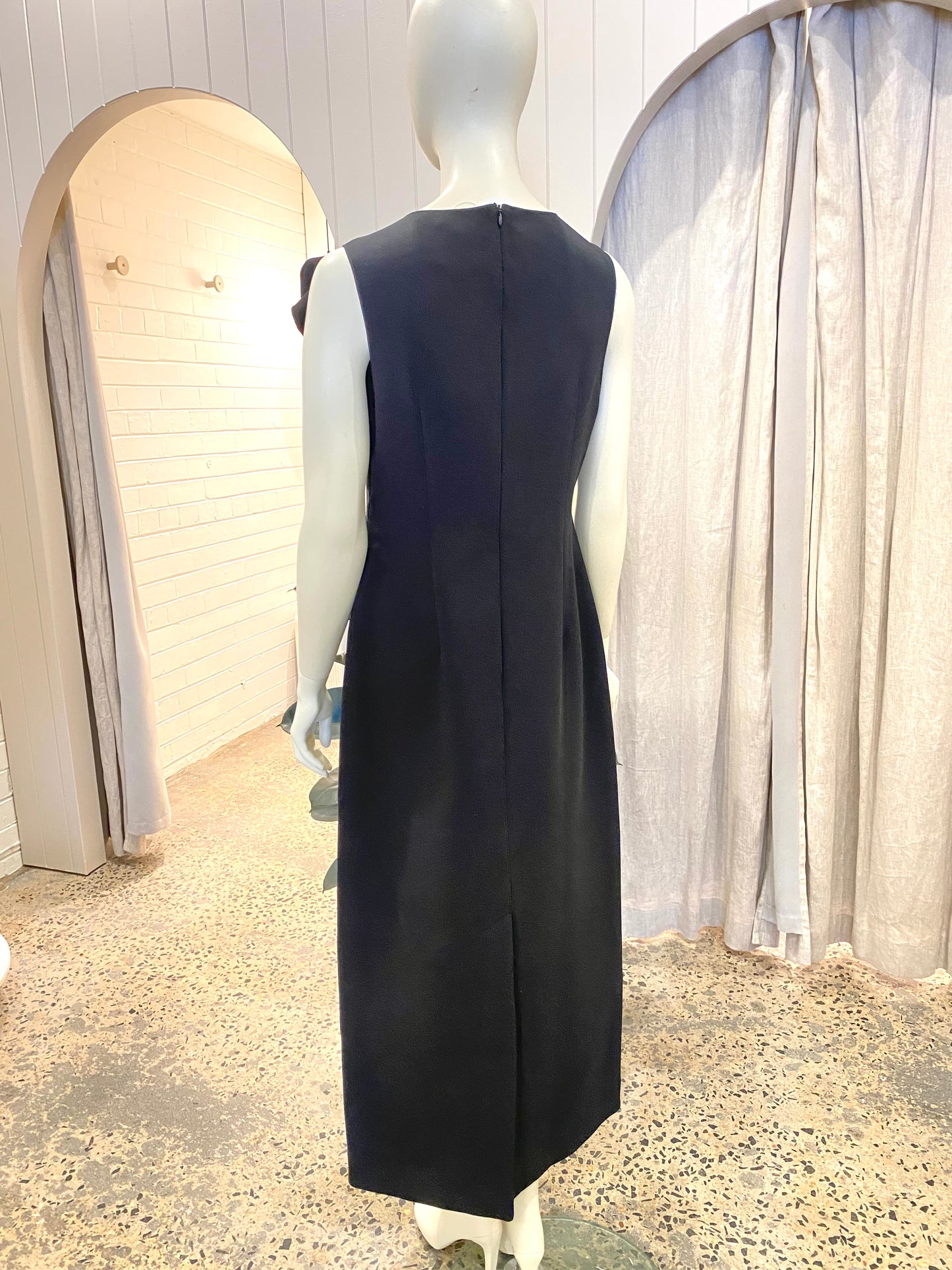 ACLER Warfield Midi Dress in Black - Size 14