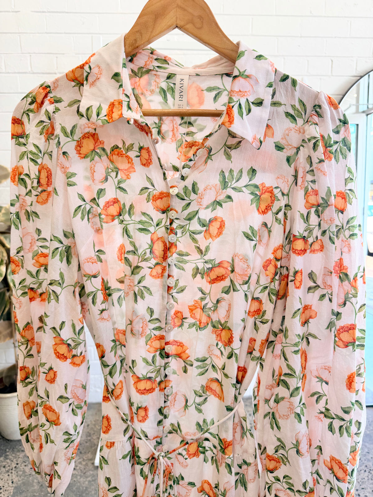 Kivari Floral Shirt Maxi Dress - Size 12