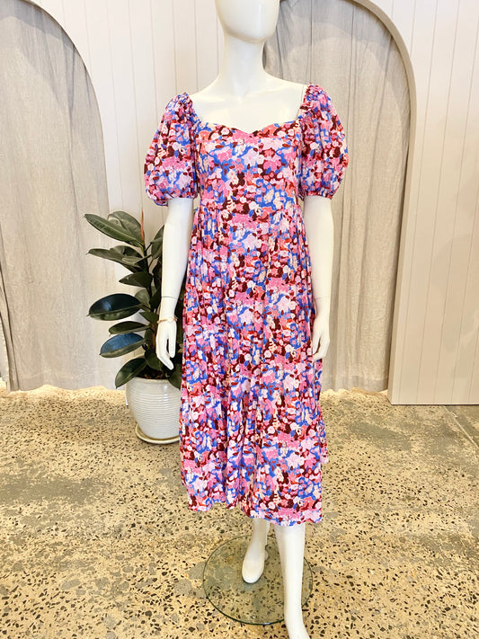 Steele 'Raven Dress' in Blossom Print - Size Small (10)