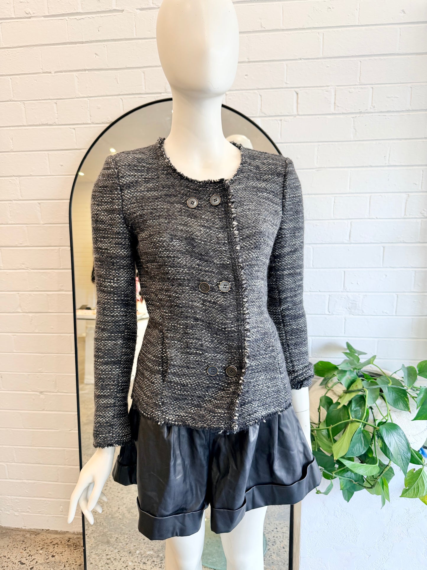 Isabel Marant Black Tweed Jacket - Size 40 (8)