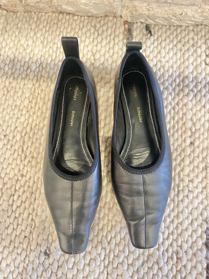 Proenza Schouler Black Pointed Toe Ballet Flats - Size 38