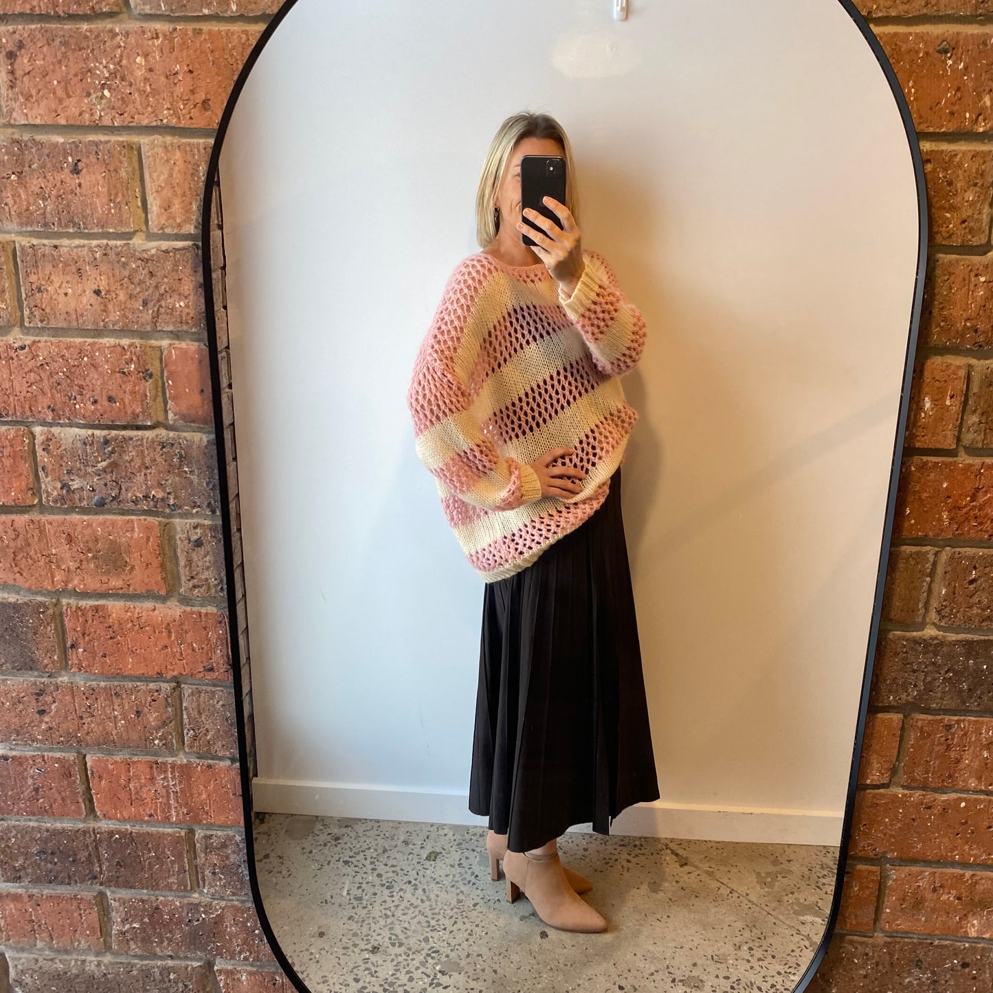 Kinney Knitted Striped Sweater - Size 6-10