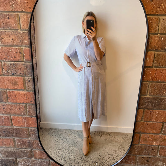 Elka Collective Striped Button Down Dress - Size 10