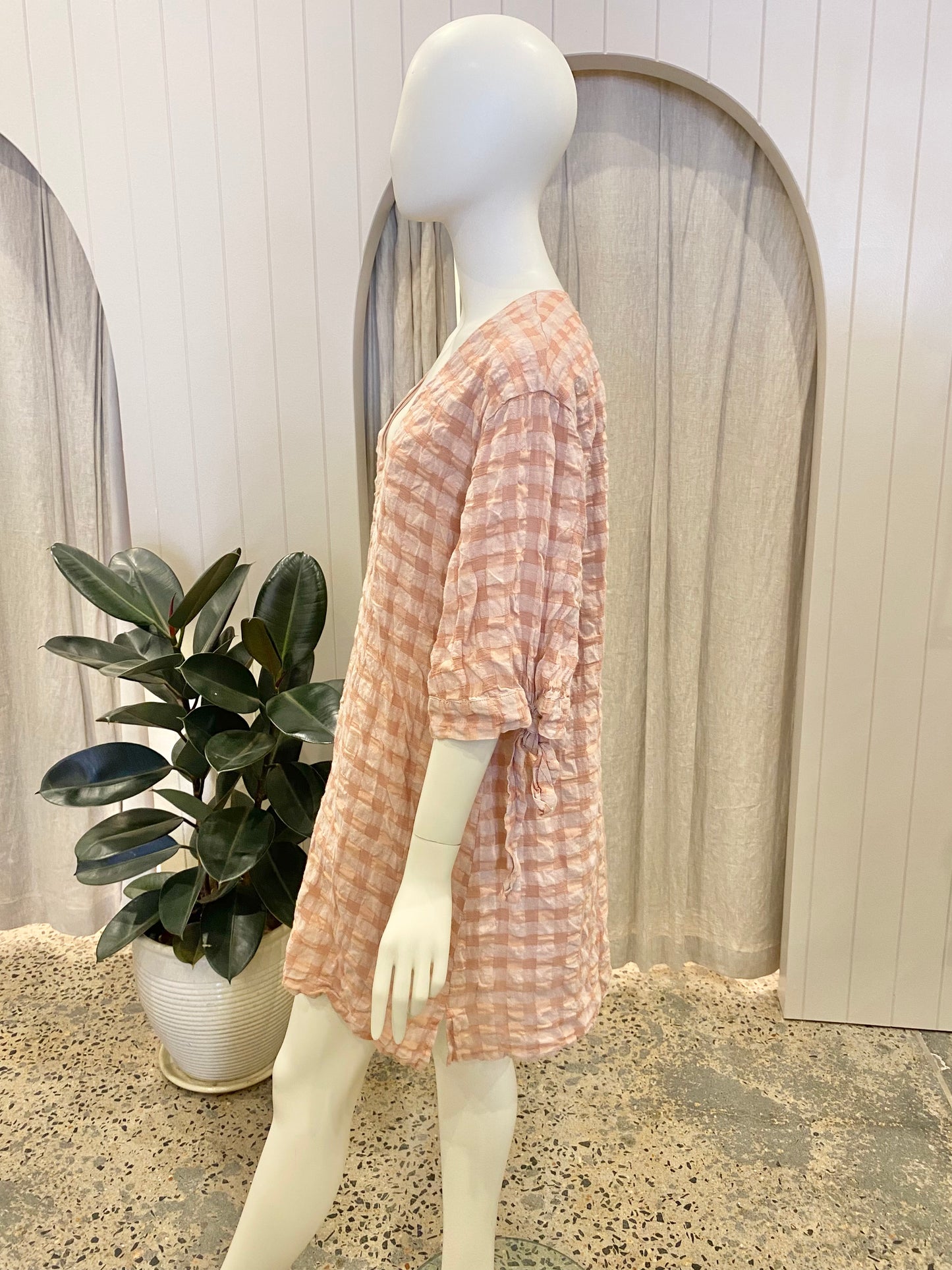 APT Gingham Mini Dress/Blouse - Size 14