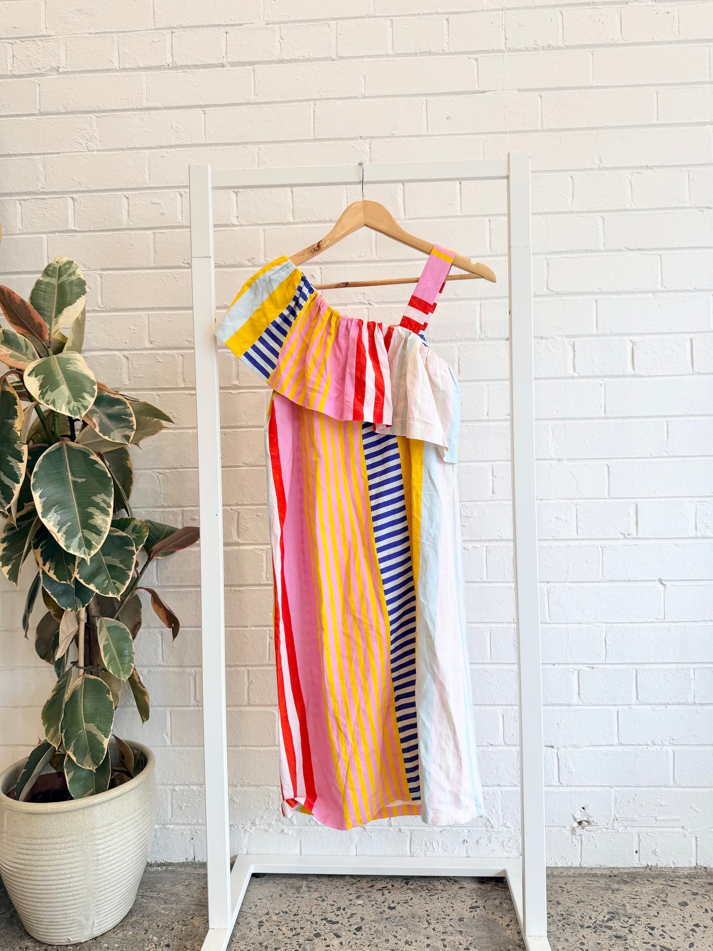 Gorman x Mireia Ruiz Striped Midi Dress - Size 10