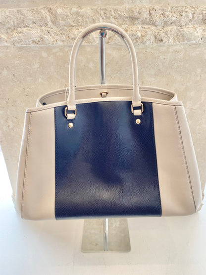 Coach Ivory and Navy Margot Carryall Satchel