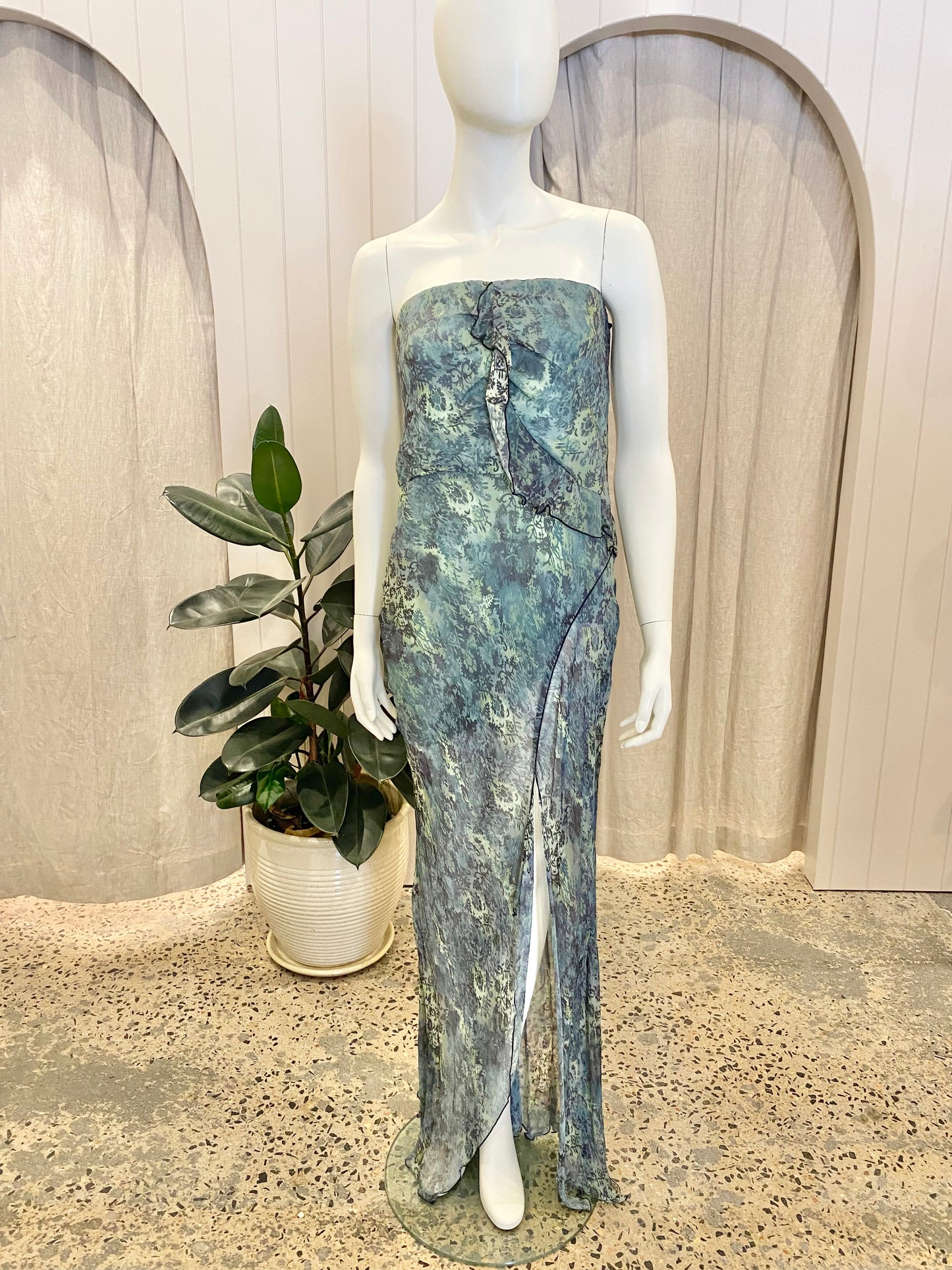 Bec & Bridge Opal Strapless Maxi Dress in Green - Size 14