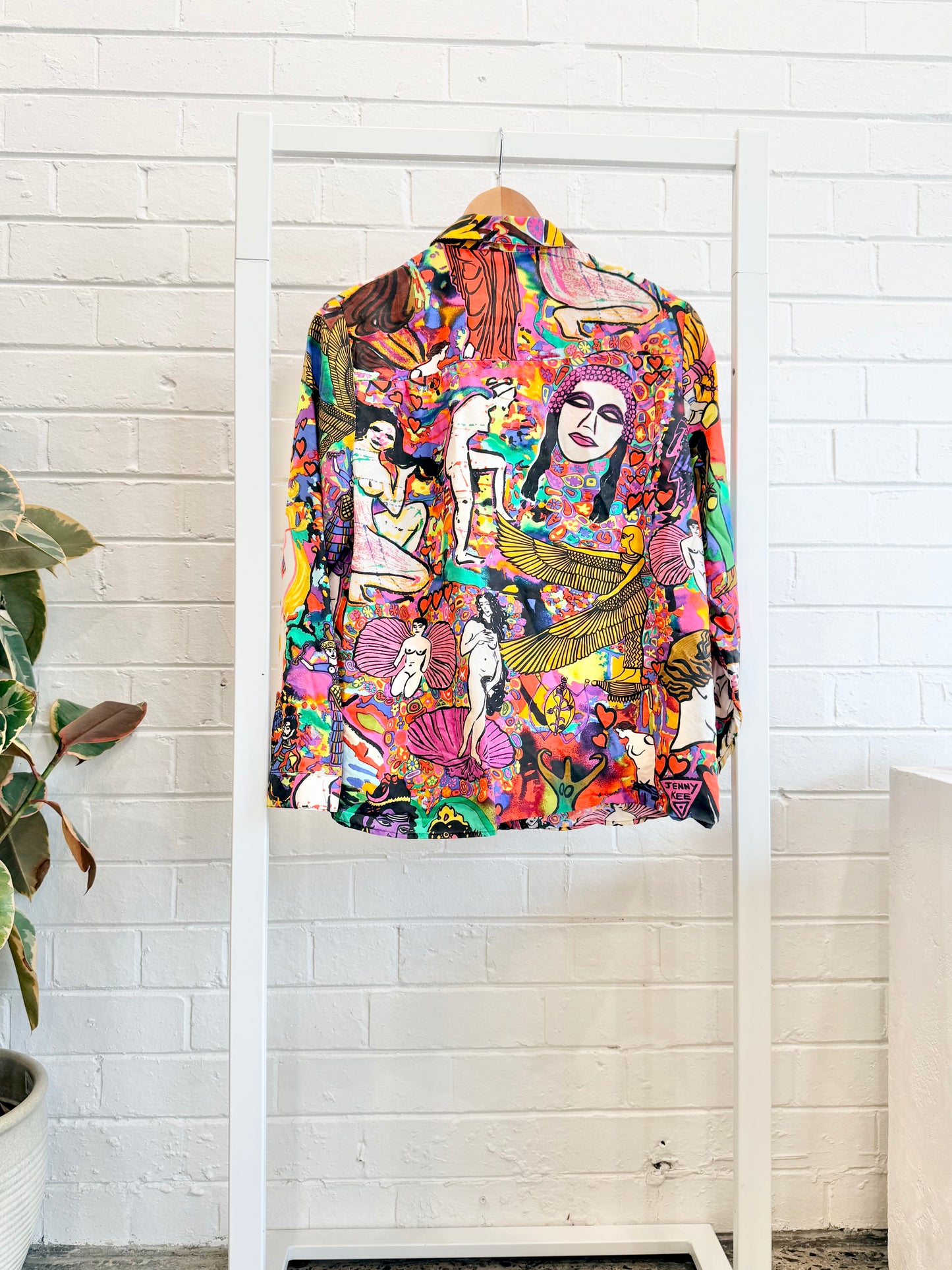 Kip and Co x Jenny Kee Goddesses Silk Shirt - Size 8