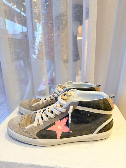 Golden Goose Dove Superstar Penster Half Fox Sneakers - Size 42