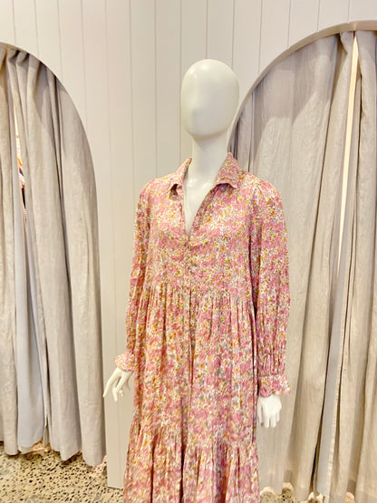 byTiMo Floral Midi Shirtdress - Size L (12-14)