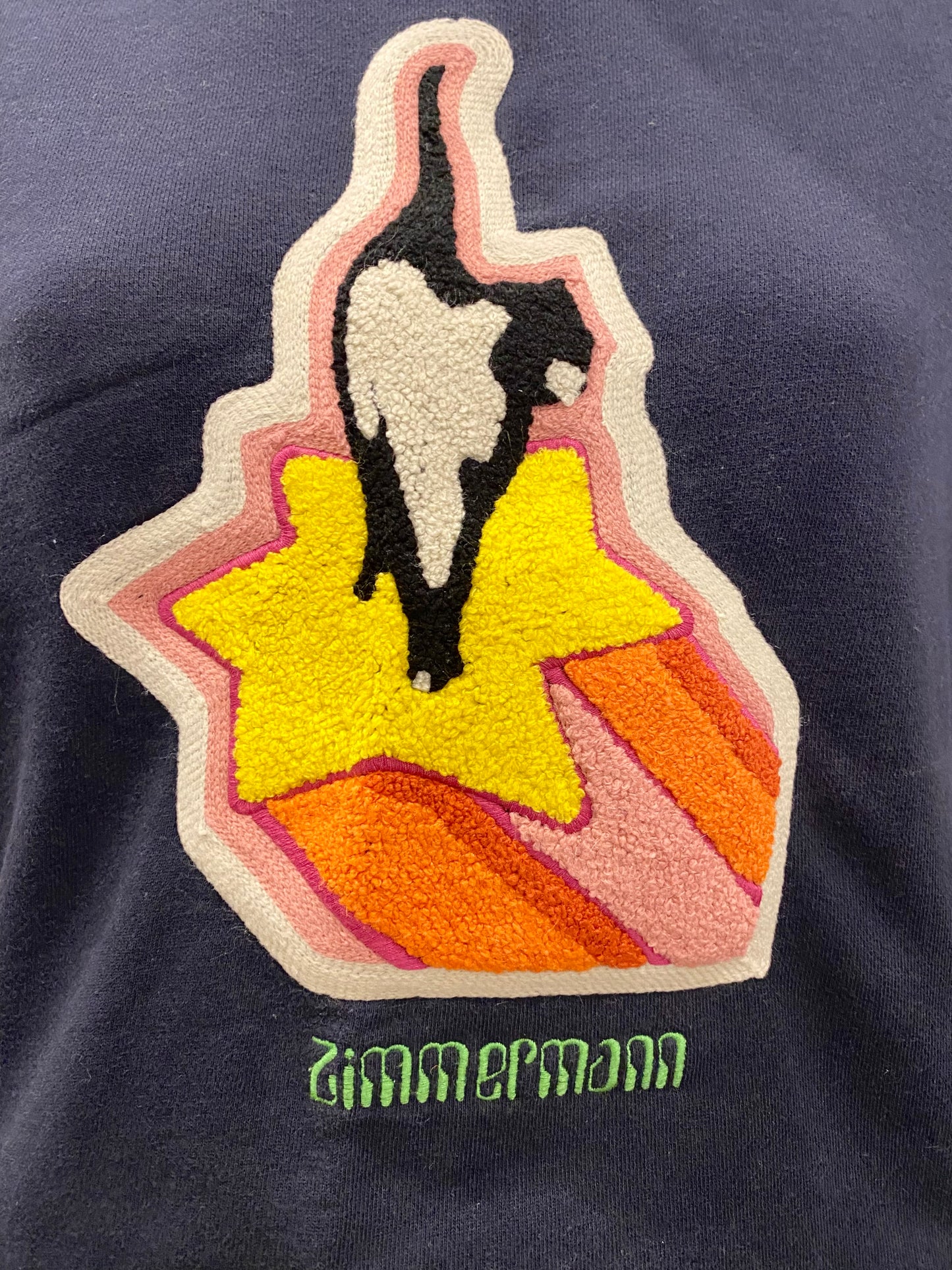 Zimmermann Starcat Embroidered Sweatshirt - Size 1 (8/10)