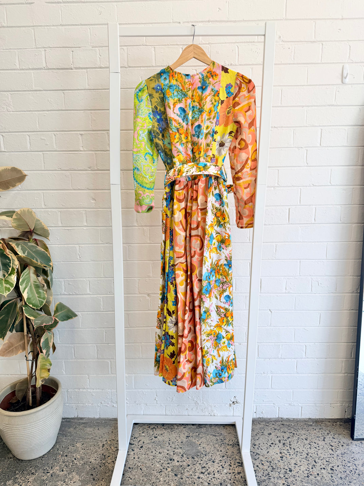 Zimmermann Multicoloured Estelle Spliced Floral Midi Dress - Size 0 (6-8)