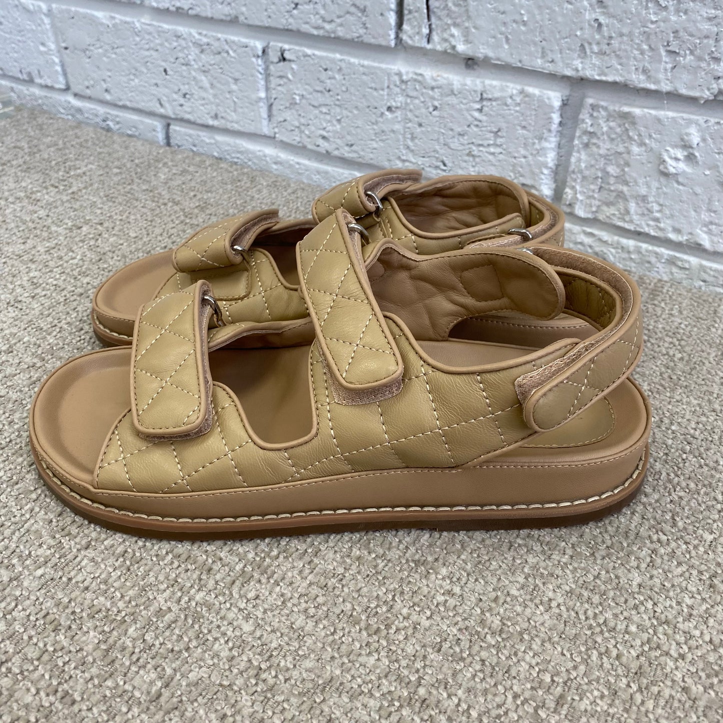 Tony Bianco Hiranni flat sandals in Honey - Size 40