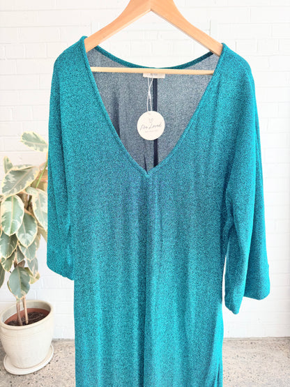 Hoss Emerald Glam Midi Dress - Size 12