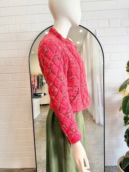 The Isabel Marant Étoile Red Bandana Print Quilted Jacket - Size 1 (AU8)