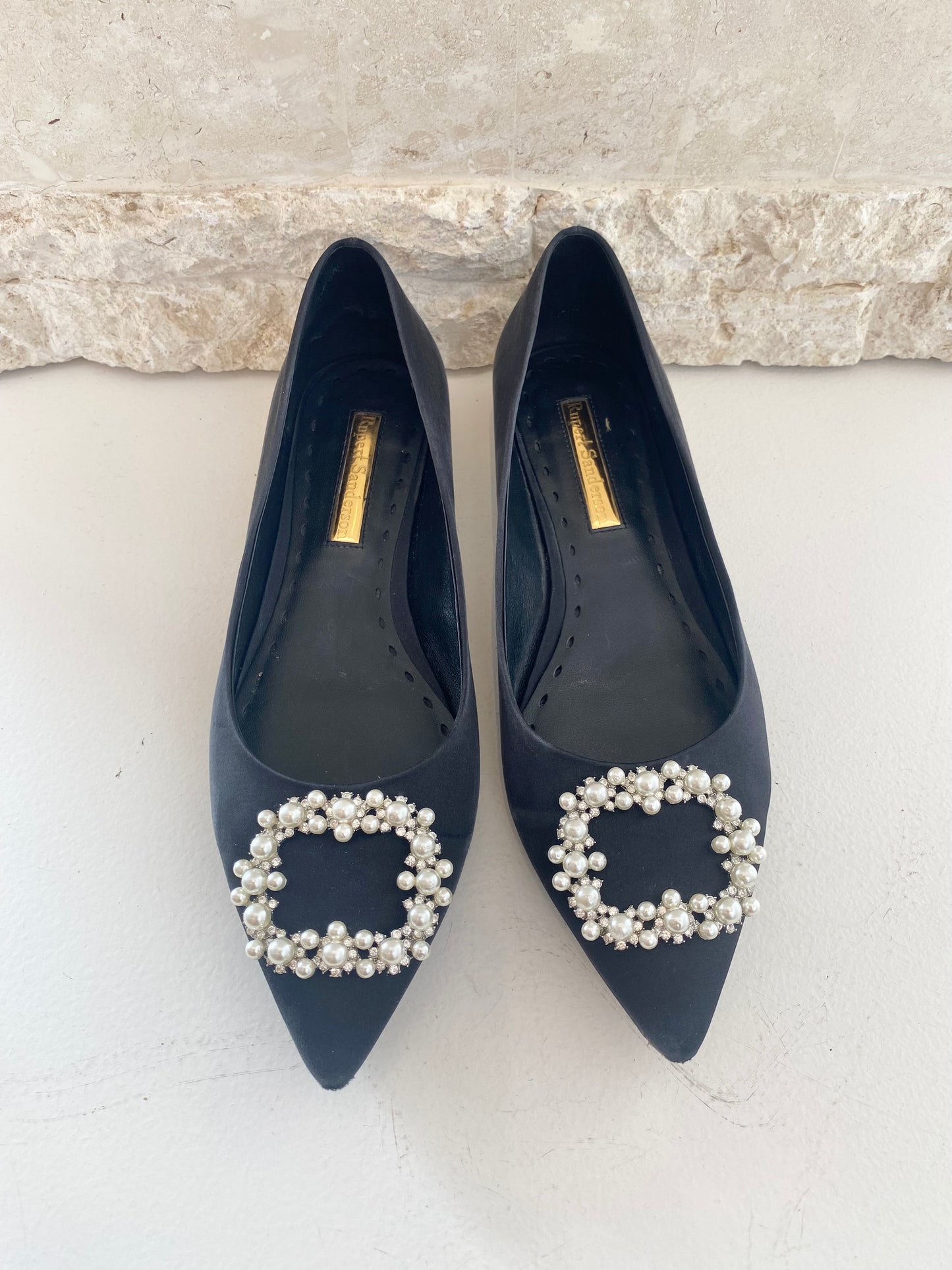 Rupert Sanderson Embelished Ballet Flats - Size 38