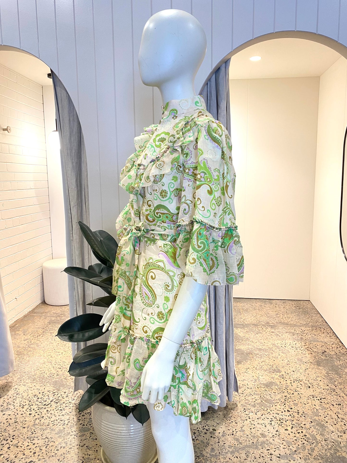 Alemais 'Marta' Ruffle Mini Dress - Size 10