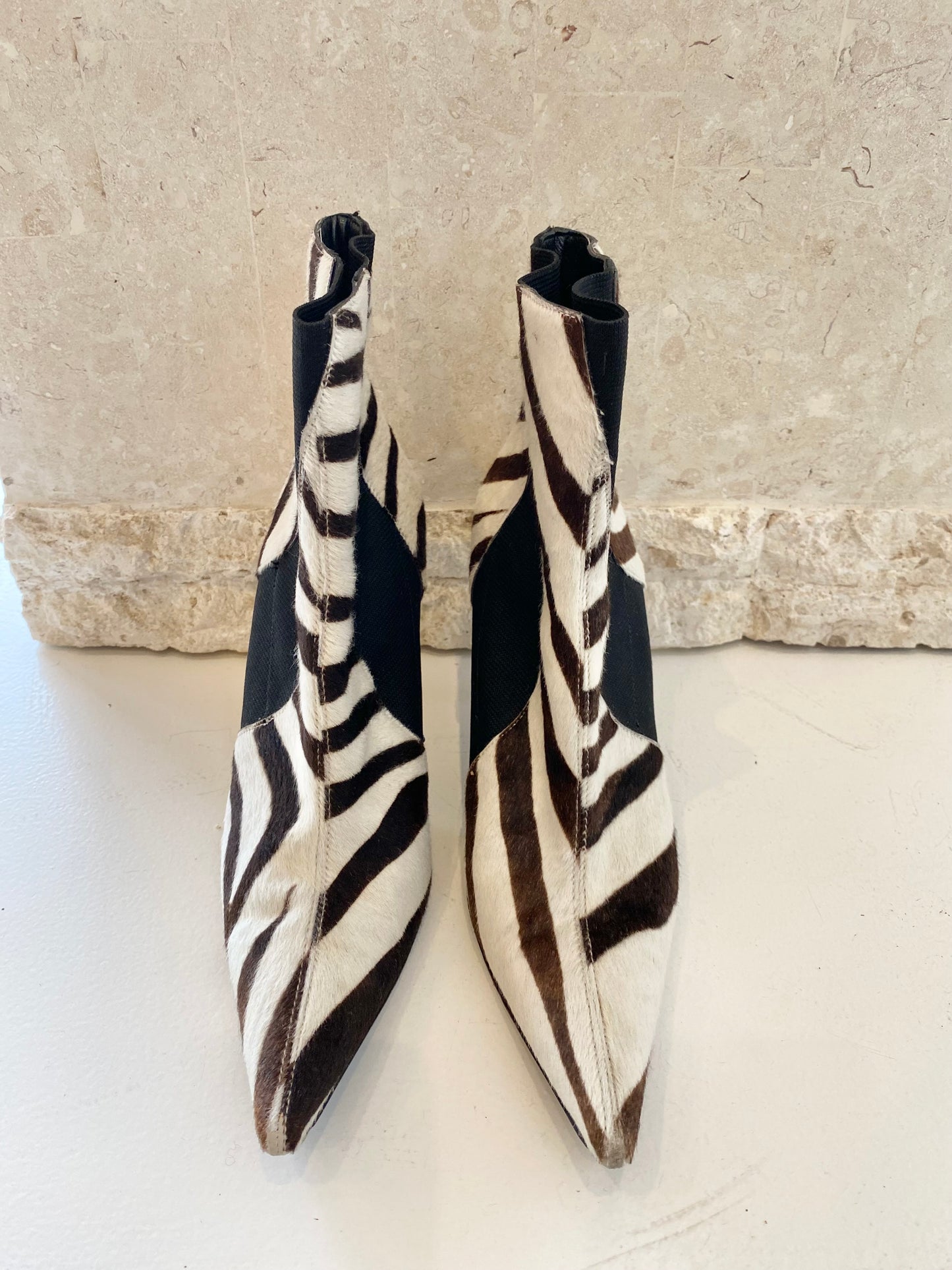 Dolce & Gabbana Zebra Print Boots - Size 40 1/2