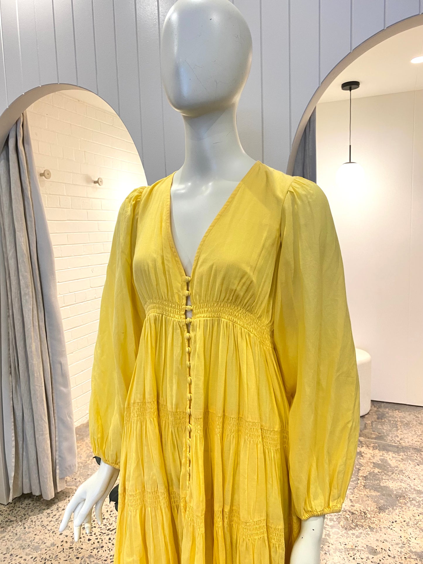 Steele Xiah Midi Dress in Sunflower - Size S (8/10)