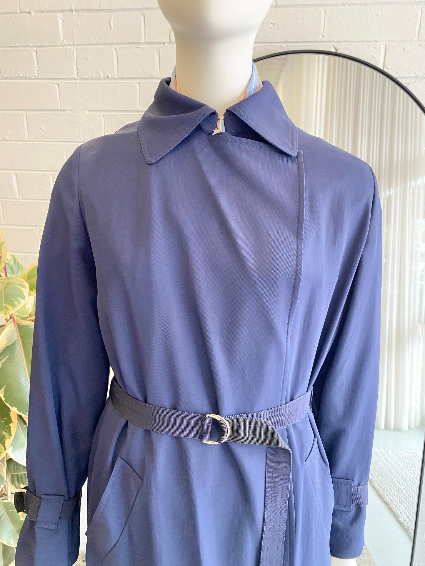 Tara Jarmon Navy Trench Coat - Size 8 - 10