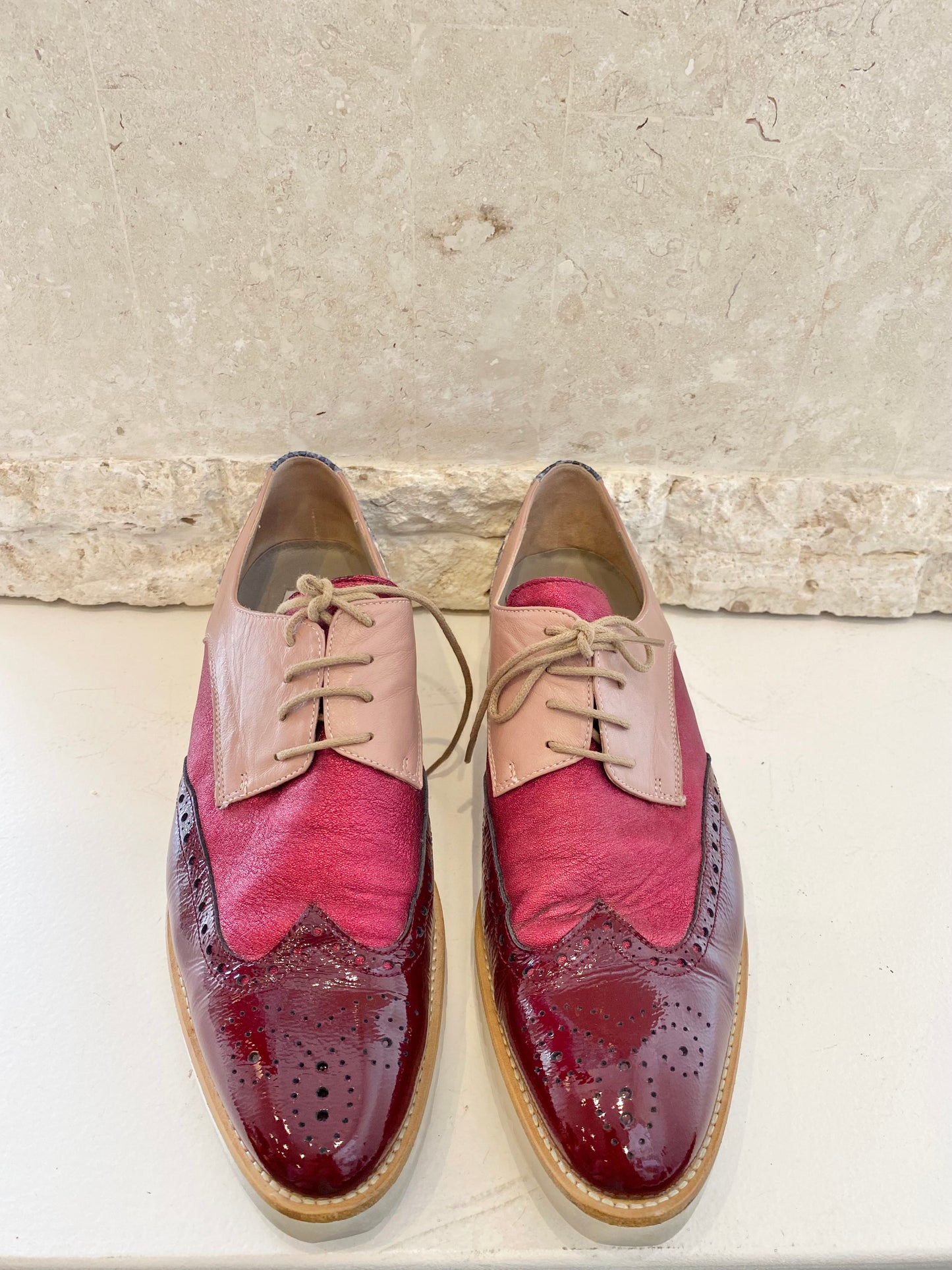 Habbot Ormand Brogue Magenta - Size 42