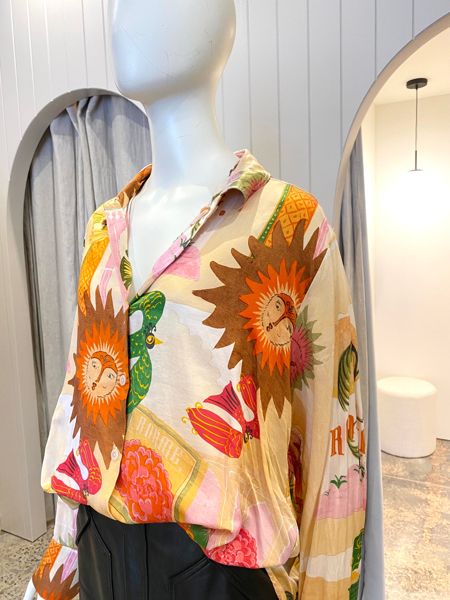 Roame Silk Blend Shirt - Size 1 (8/10)