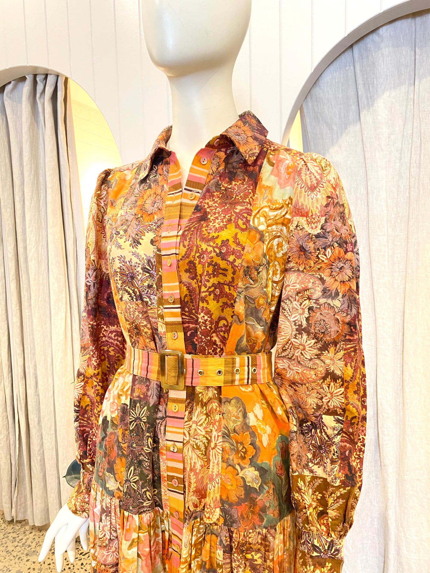 Kachel Agnes Maxi Shirt Dress - Size 8