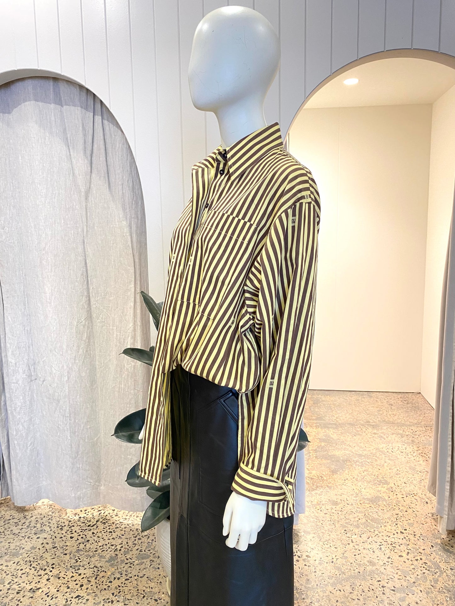 Camilla & Marc Kiera Shirt in Cool Mustard - Size 10