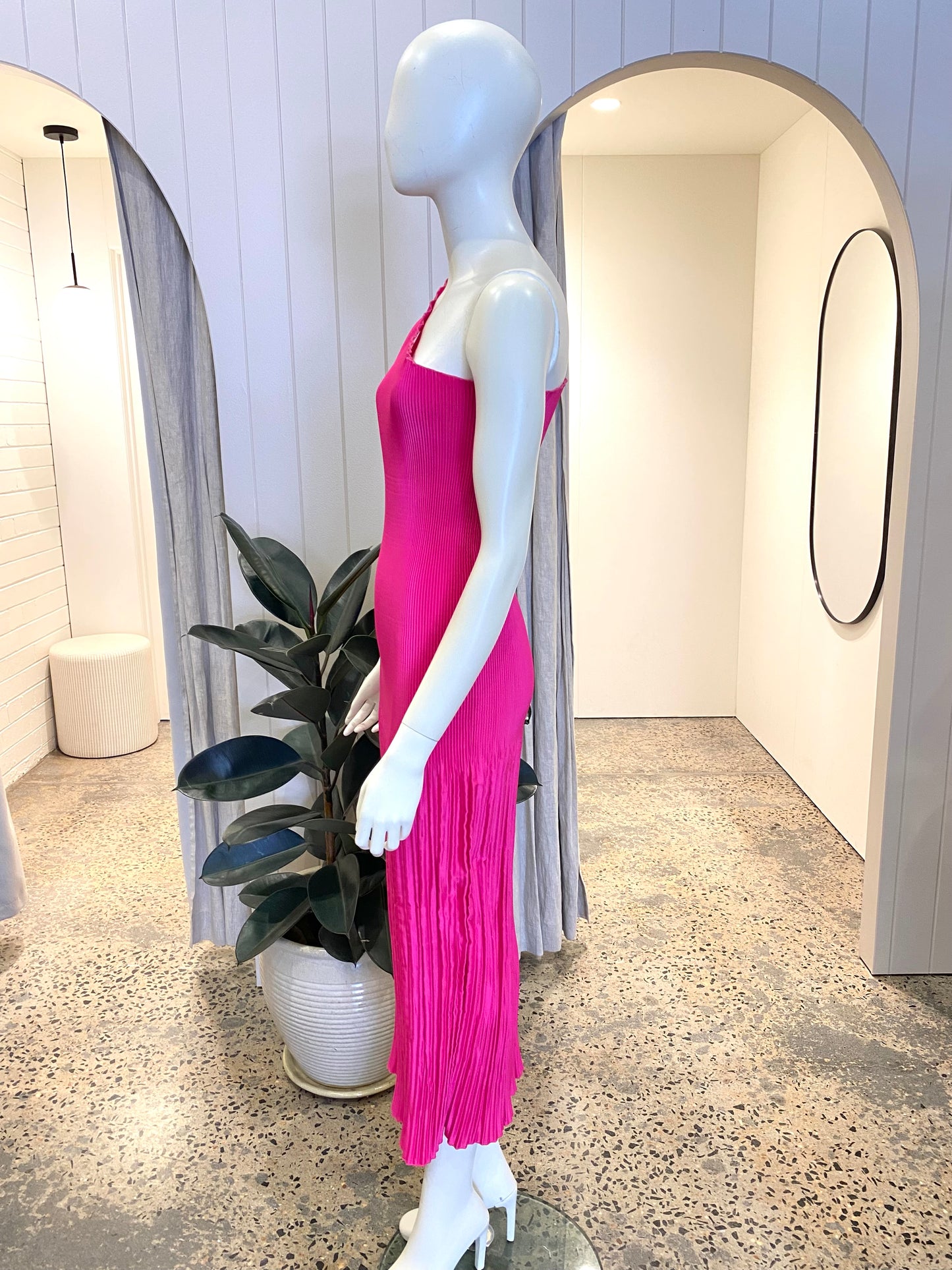 Lidee Soiree One Shoulder Dress In Hot Pink - Size 8