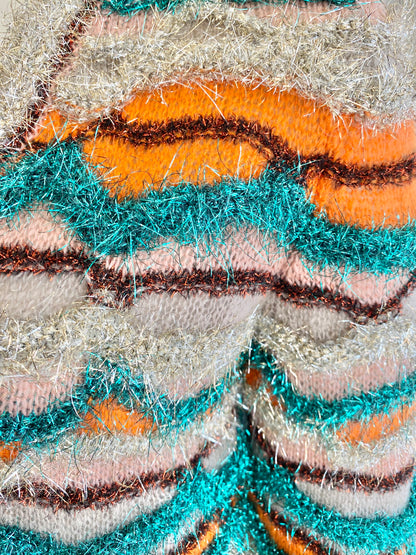 M Missoni Collection Multicolour Wave Metallic Cropped Cardigan - Size S (8/10)