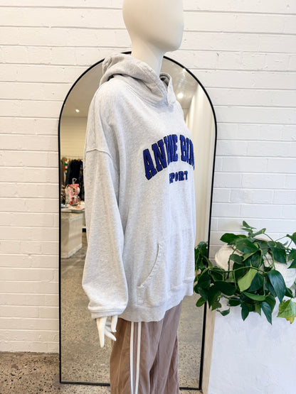 Anine Bing Grey Harvey Hoodie - Size XL (12 - 14)
