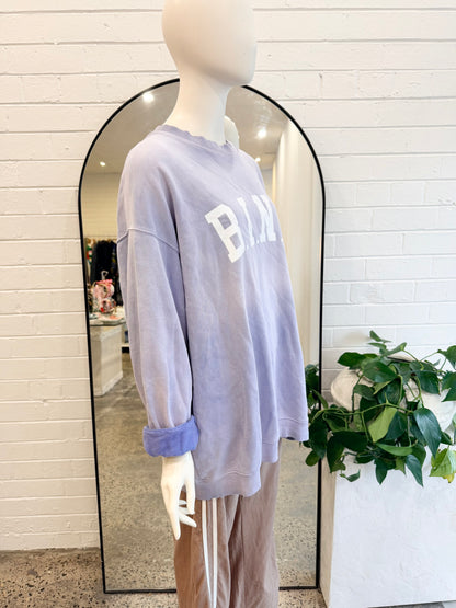 Anine Bing Lilac Tyler Sweatshirt - Size XL (12 - 14)