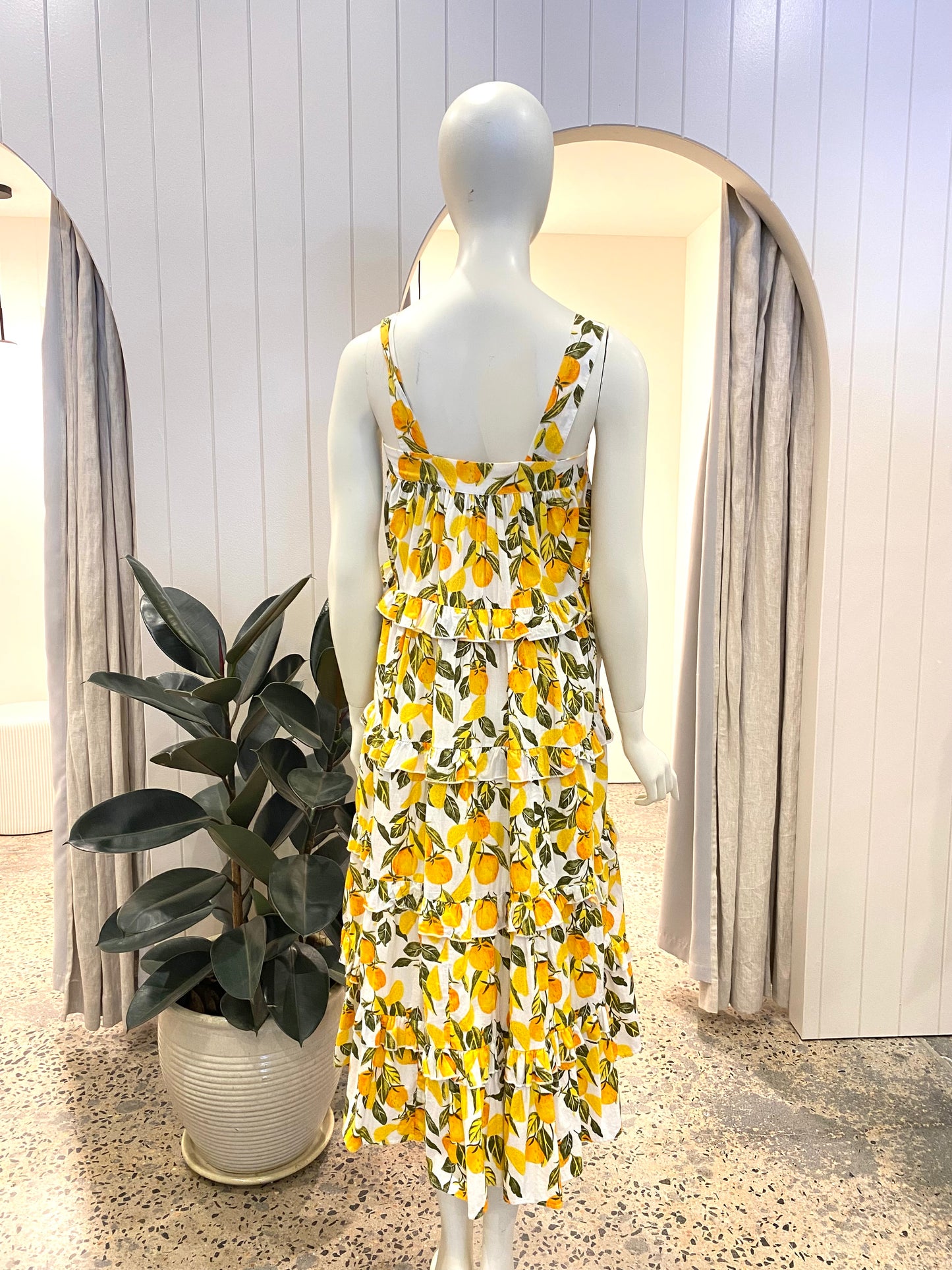 Never Fully Dressed Orange Grove Midi Dress - Size 6