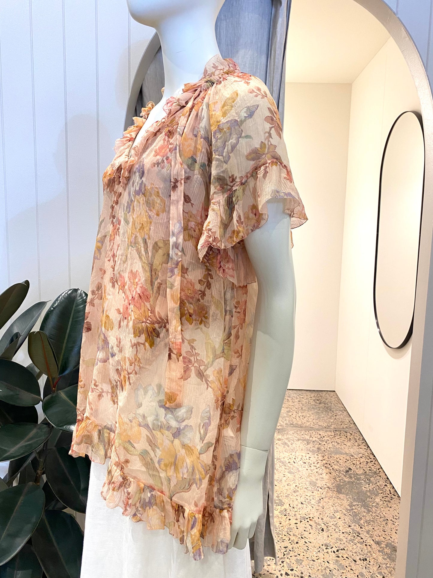 Zimmermann Espionage Tie Neck Blouse - Size 0 (8)