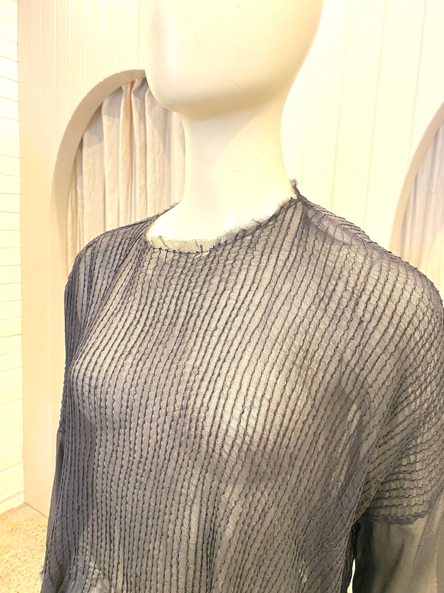 Sula Black Silk Blouse - Size 8