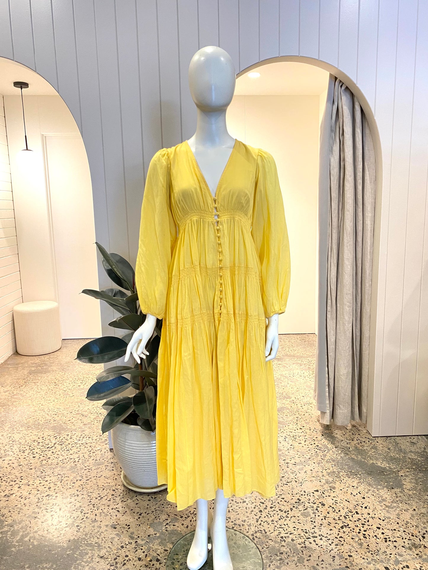 Steele Xiah Midi Dress in Sunflower - Size S (8/10)
