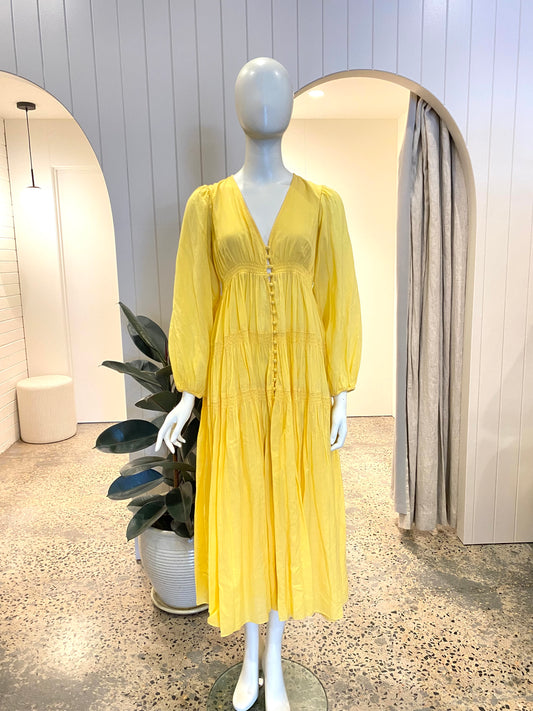 Steele Xiah Midi Dress in Sunflower - Size S (8/10)