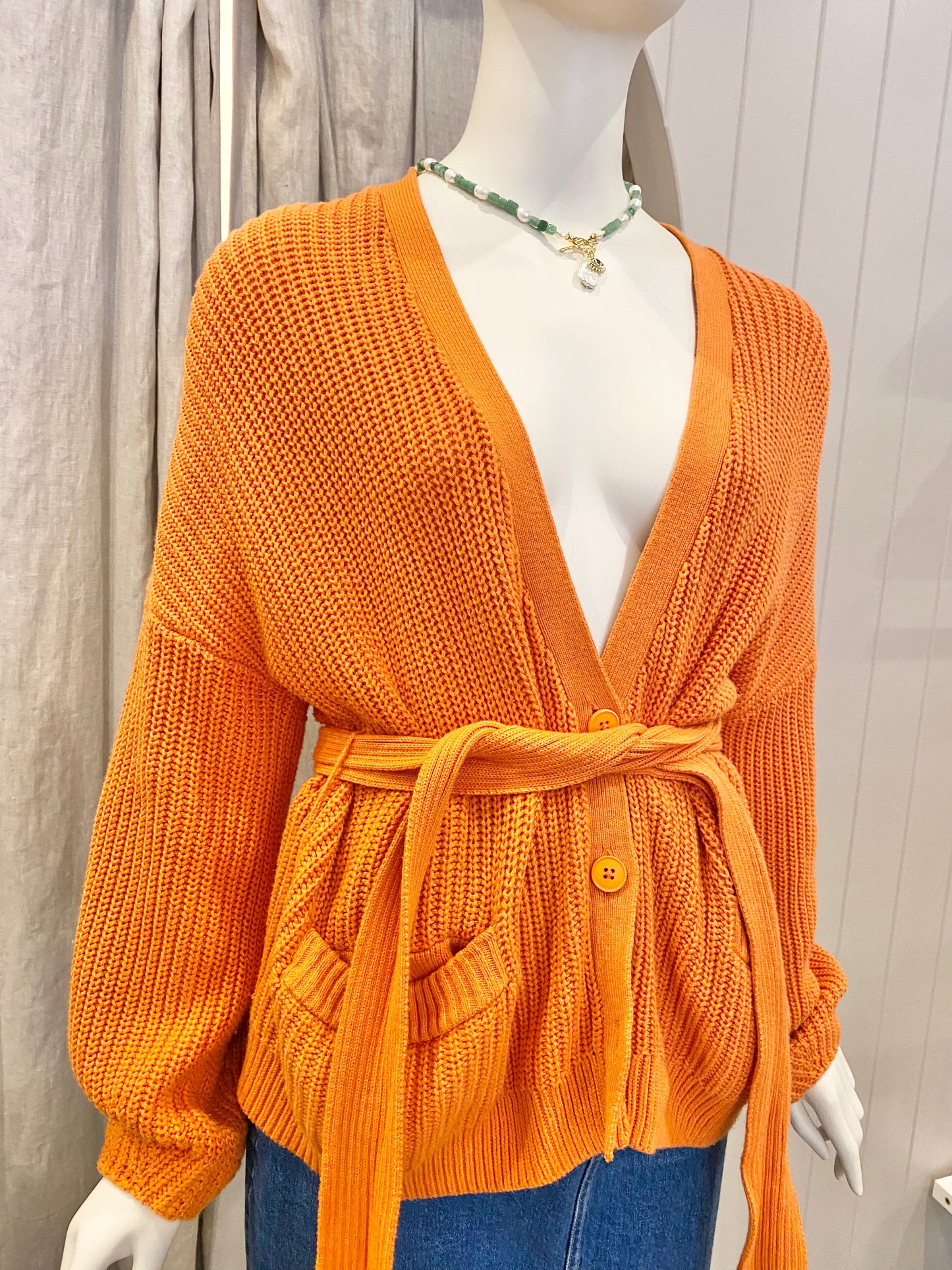 Viktoria and Woods Orange Cardigan - Size 2 (10)