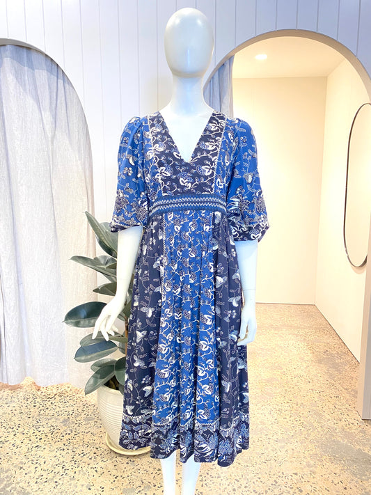 Ulla Johnson Iona Long Sleeve Midi Dress - Size 8