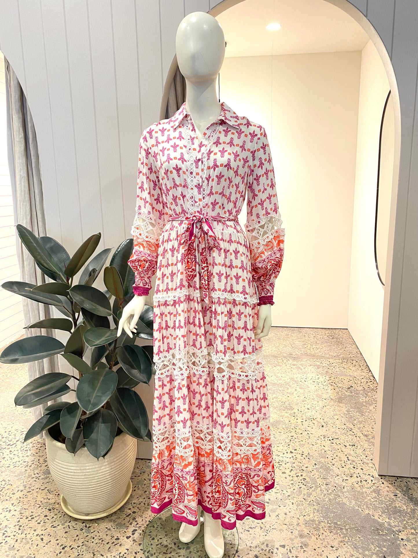 Miss June Maxi Shirtdress - Size 12