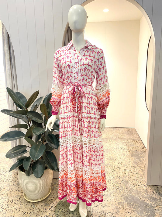 Miss June Maxi Shirtdress - Size 12