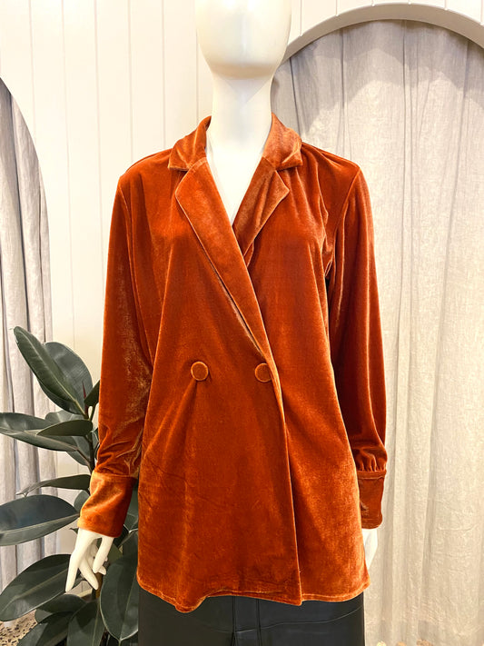 Hansen & Gretel Alistair Velvet Blazer - Size Small (10)