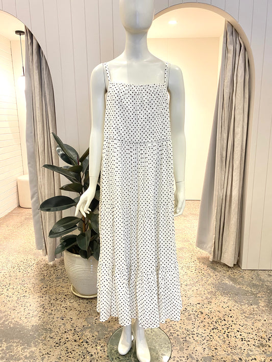 Peony Aftersun Midi Dress in Polka Dot - Size 14