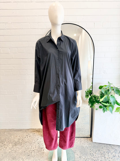 Lee Mathews Black Long Sleeve Shirt Dress - Size 0 (8-10)