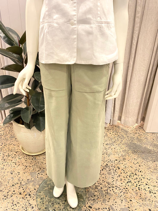 Arcaa Jamie Knitted Pant in Sage - Size L (12)