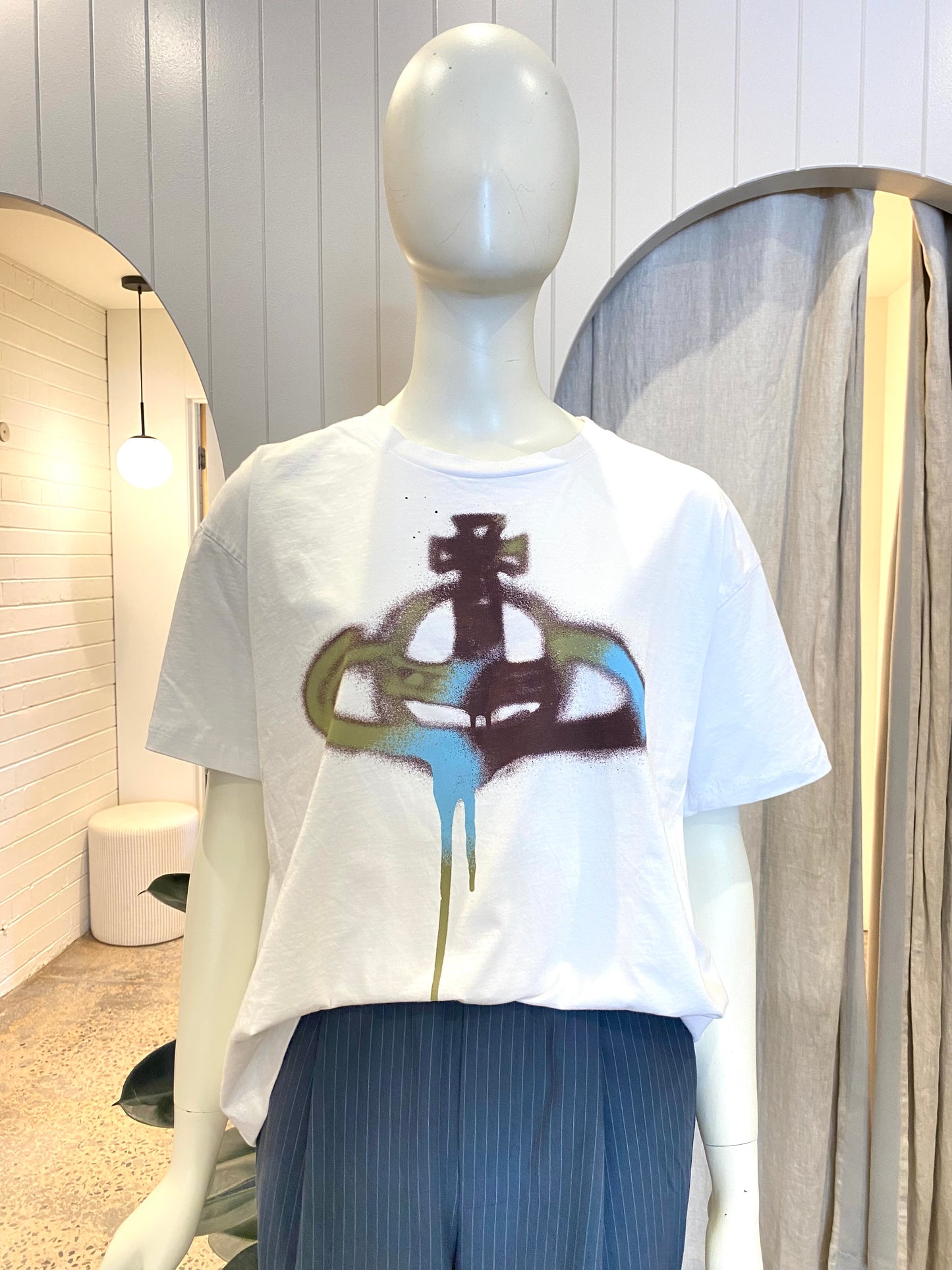 Vivienne Westwood Logo Printed Crewneck T-Shirt - Size XL