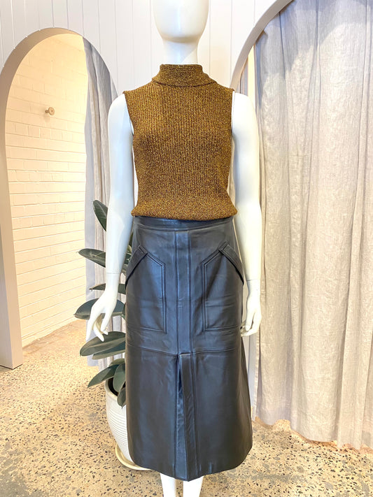 Ganni Ribbed Knit Tank -  Size XS