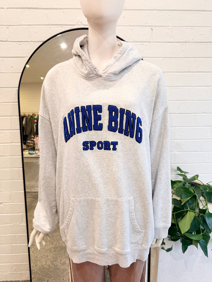 Anine Bing Grey Harvey Hoodie - Size XL (12 - 14)