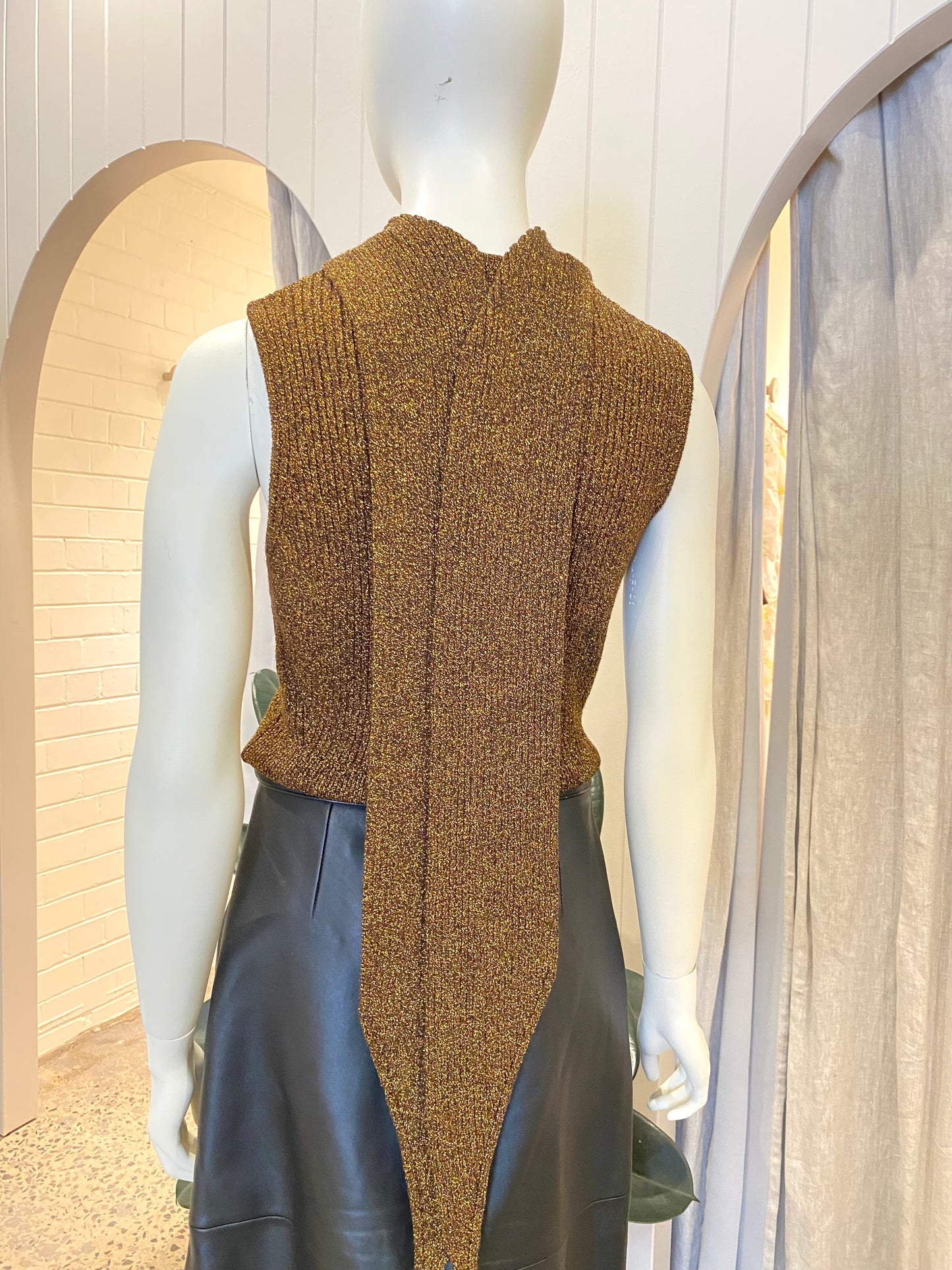 Ganni Ribbed Knit Tank -  Size XS